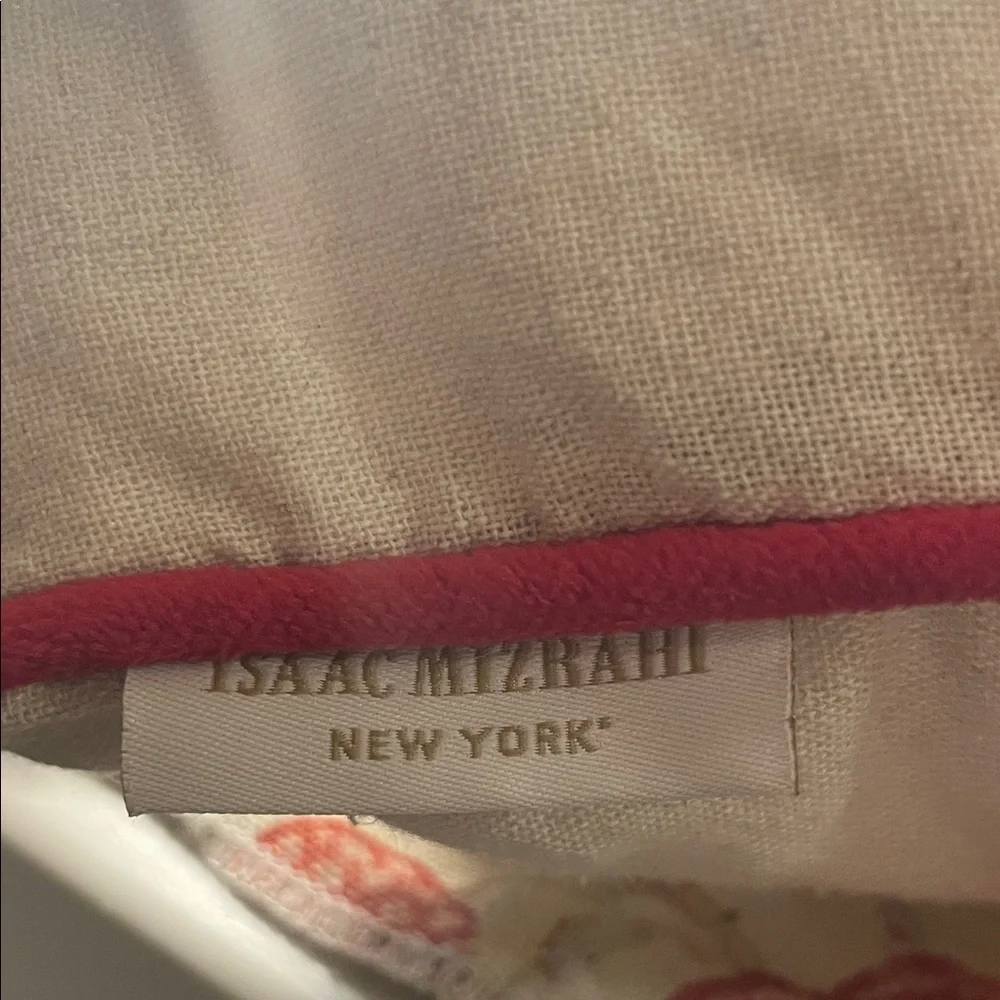 Isaac Mizrahi Red and Black Santa & Mrs. Claus Holiday Rectangular Pillow